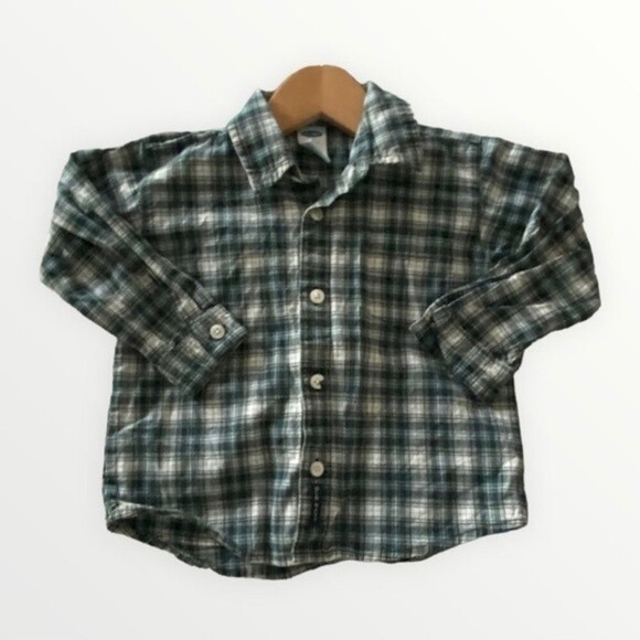 Gap/Old Navy plaid shirt sweater set; size 2T - Picture 5 of 7